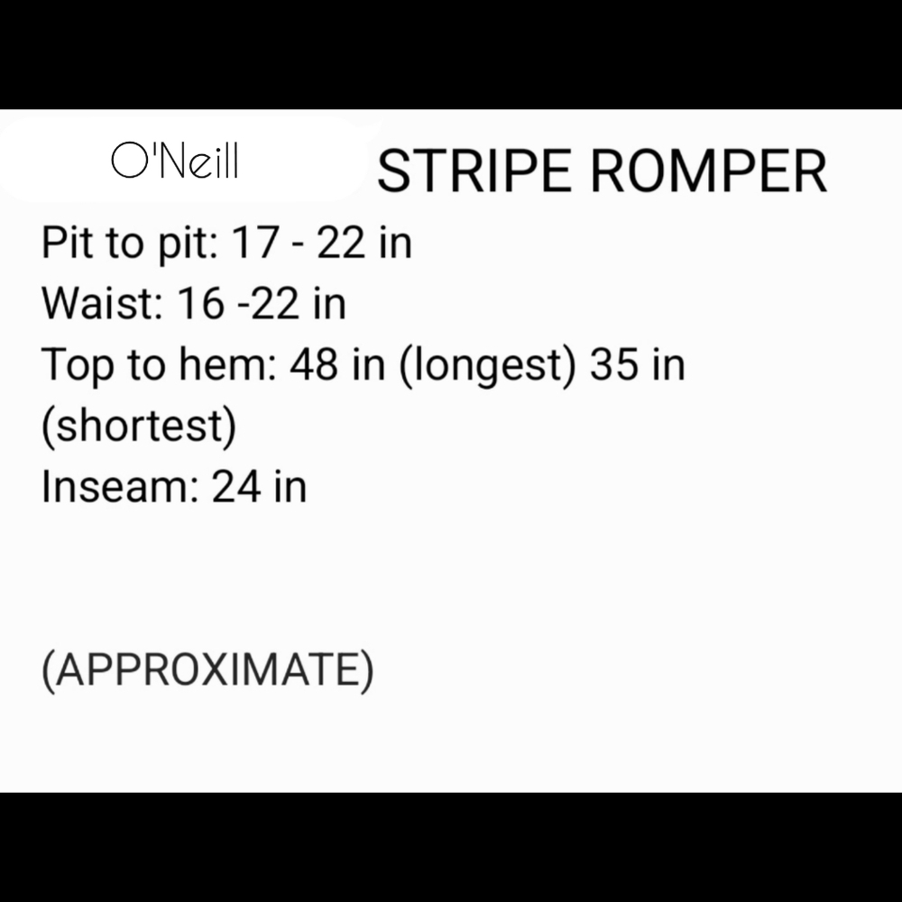 O'NEILL Strapless Multicolor Striped Boho Beachy Romper Jumpsuit, Size Large - Picture 14 of 14